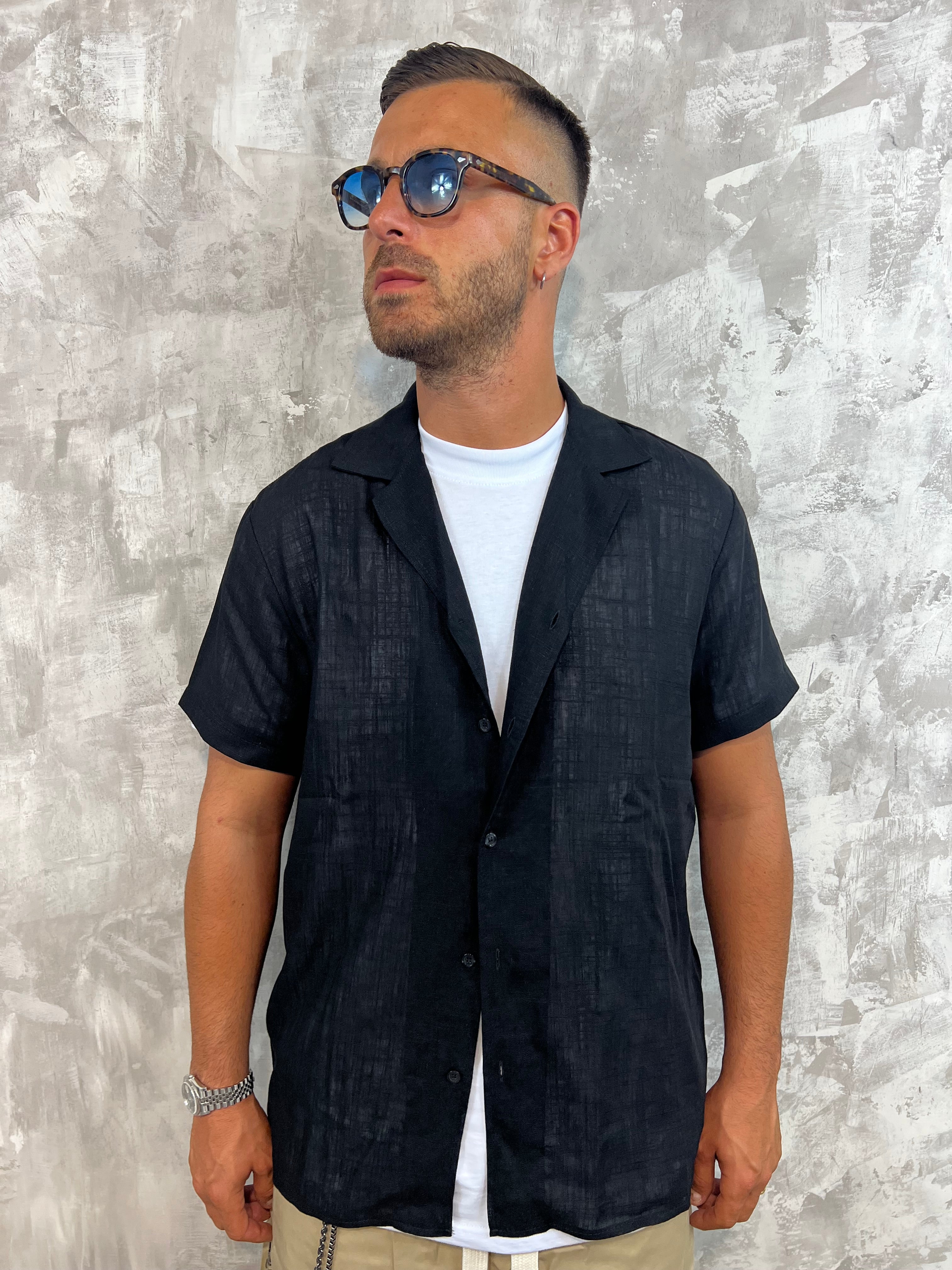 Camicia Lino Nera