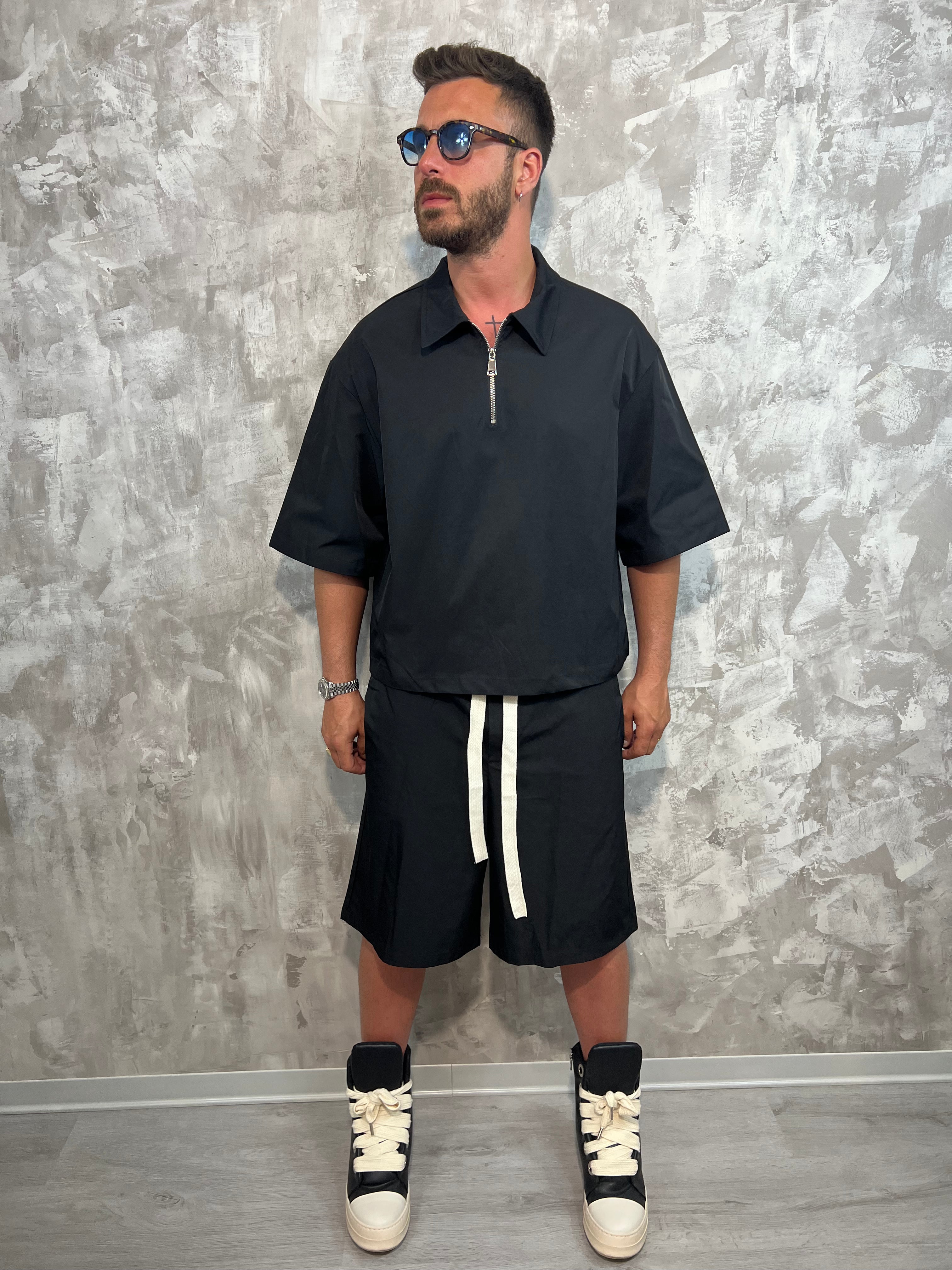 Coordset Zip Black Tess. Techno