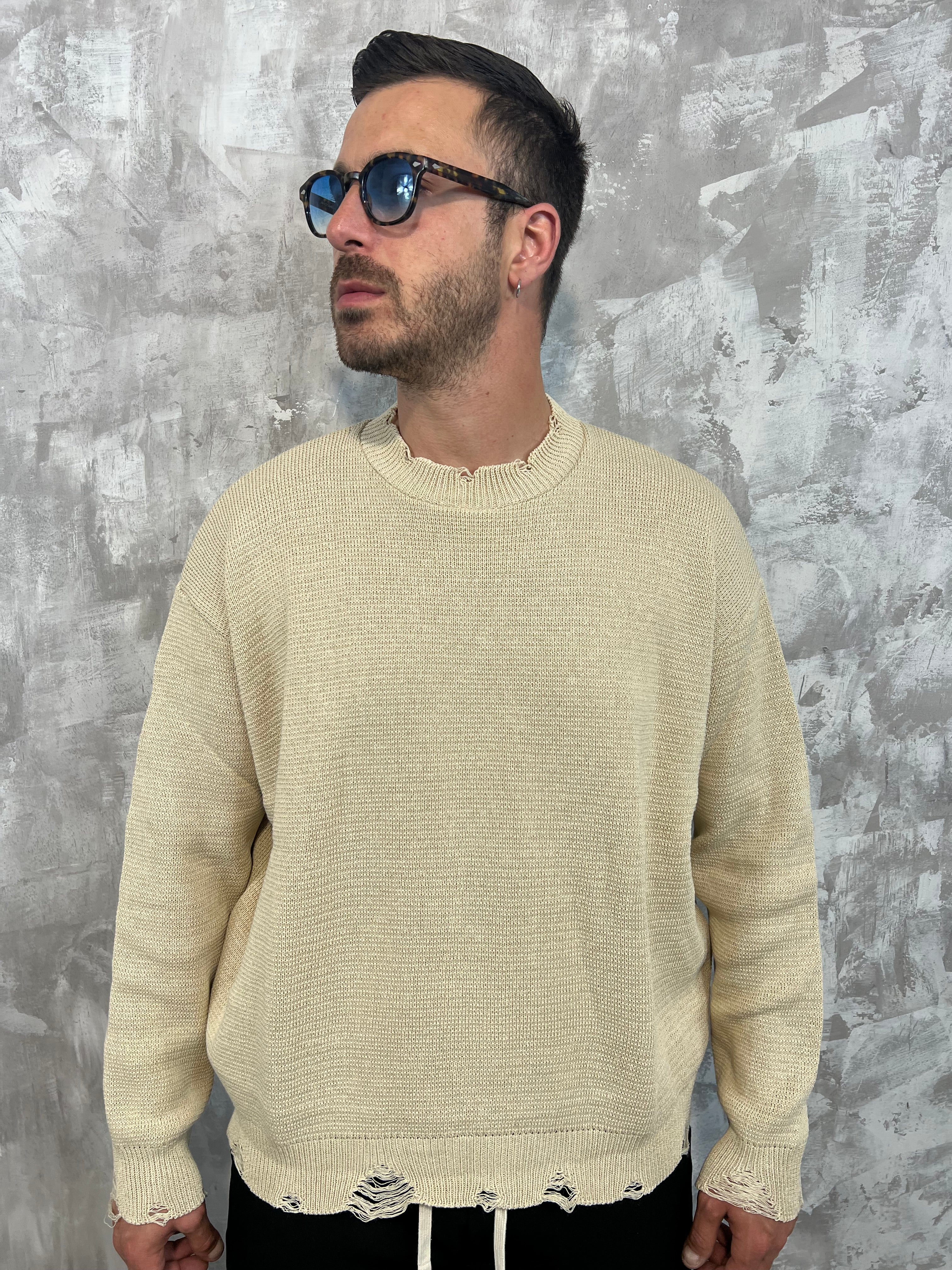 Maglia Filo Rotture Beige